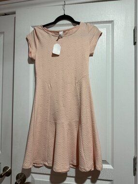 Purple Rain Blush Pink Textured Fit & Flare Dress | Medium | NWT